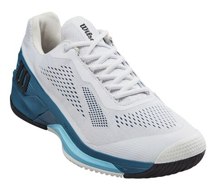 Мужские кроссовки теннисные Wilson Rush Pro 4.0 - white/blue coral/blue atoll