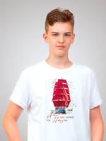 Футболка с принтом "Алые паруса" Питер