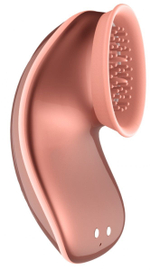 Розовый вибромассажер Twitch Hands с вакуумным эффектом (Цвет: розовый)