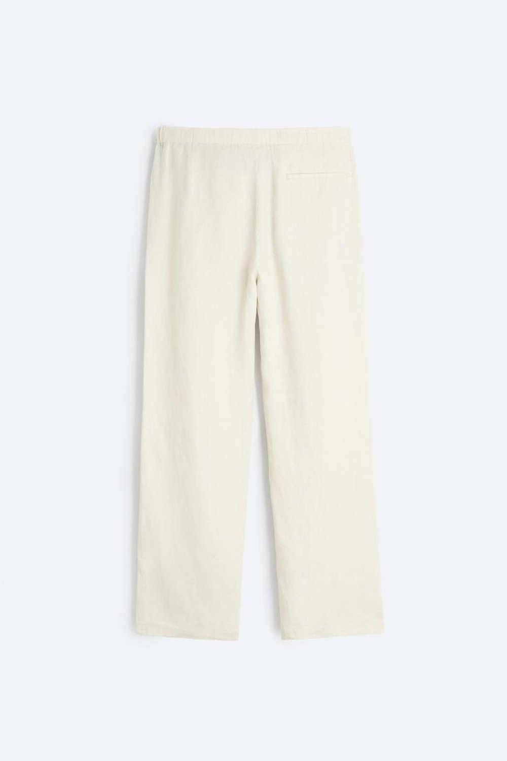 ZARA БРЮКИ-ДЖОГГЕРЫ ИЗ 100% ЛЬНА, ПЕСОЧНЫЙ