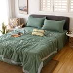 Комплект постельного белья Однотонный Сатин с Одеялом (простынь на резинке) FBR010