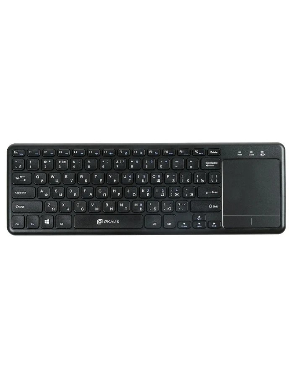 Клавиатура Oklick 830ST черный USB [1011937] (Клавиатура беспроводная slim Multimedia Touch)