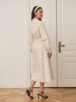 Платье-рубашка с кружевом