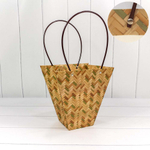 Пакет подарочный 25х24х11см Ваза для цветов "Для тебя" (Плетеный)