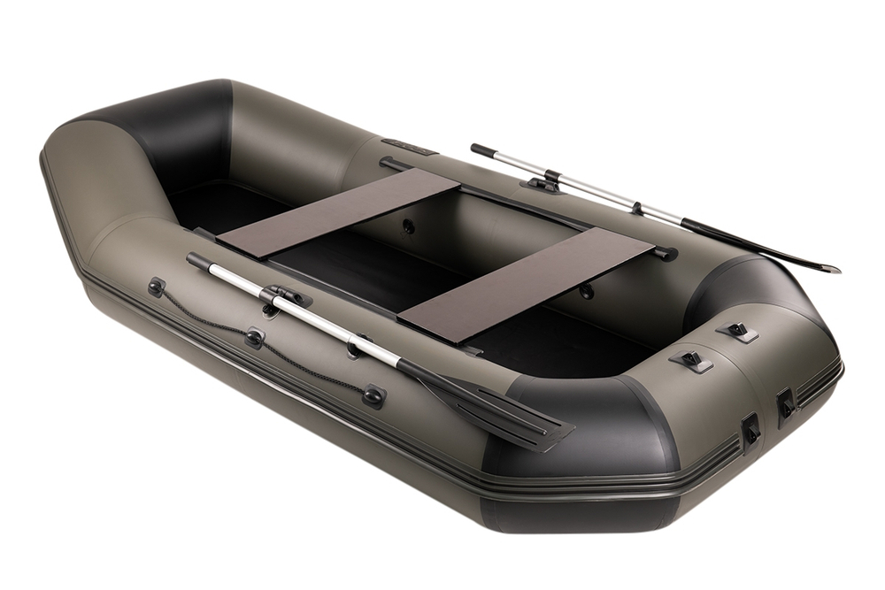 Броня-300 М хаки-черный (лодка ПВХ с усилением)