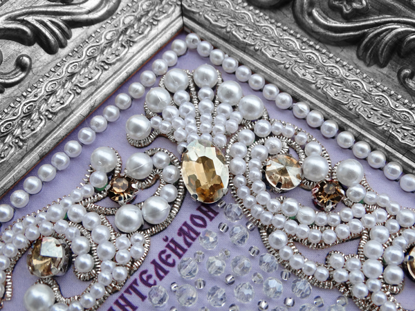 ЖС-3-СШ Набор для вышивания хрустальными камнями Пантелеймон целитель (шампань)