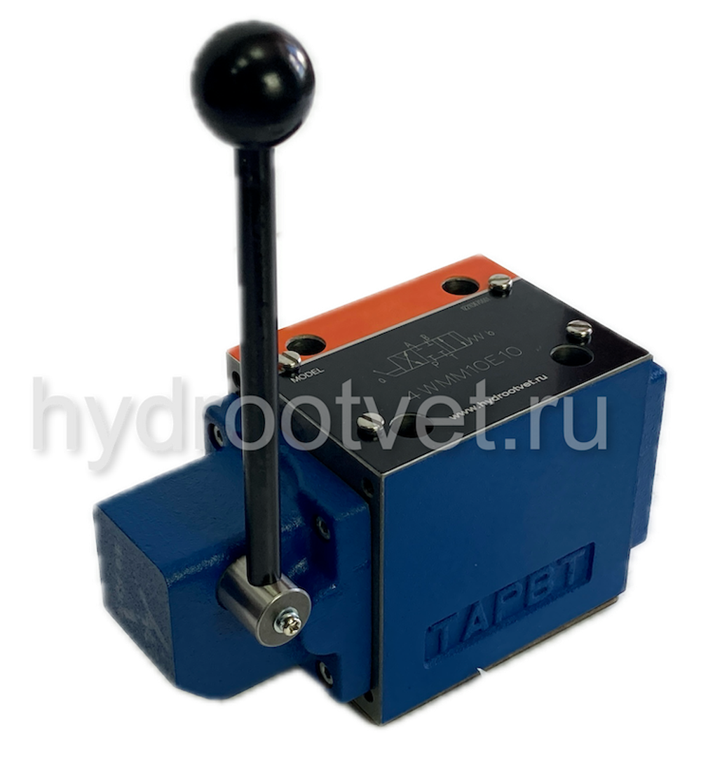 3WMM10A10/F -  Гидрораспределитель Ду 10 с ручным управлением, схема A (573), возврат - F = фиксатор