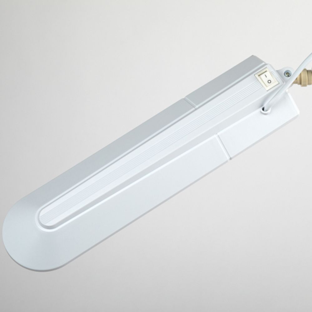 Настольный светильник ЭРА NL-202-G23-11W-W с лампой PL на струбцине и с основанием белый