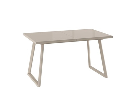 Стол LOFT-140, раздвижной со стеклом 140(180)х85, КАПУЧИНО/КАПУЧИНО, (2 упак.)