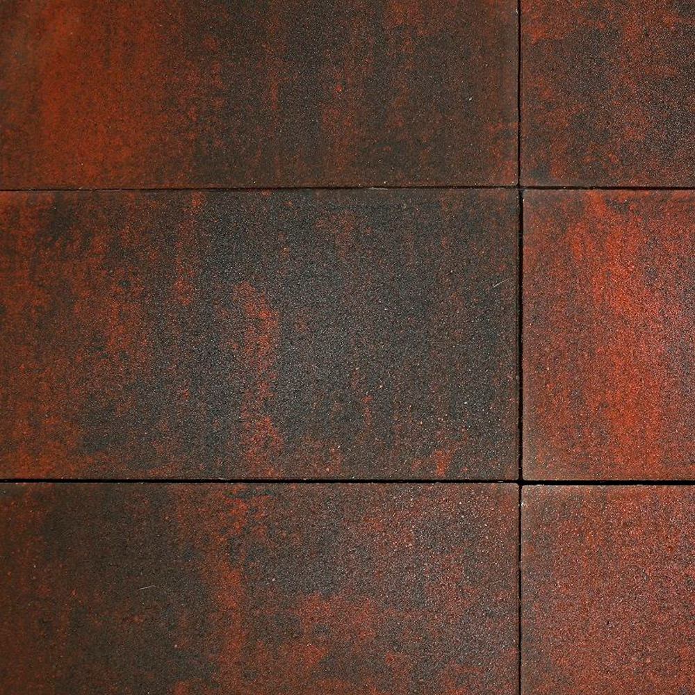 Тротуарная плитка ПРЯМОУГОЛЬНИК 600х300 мм - Листопад гладкий Клинкер