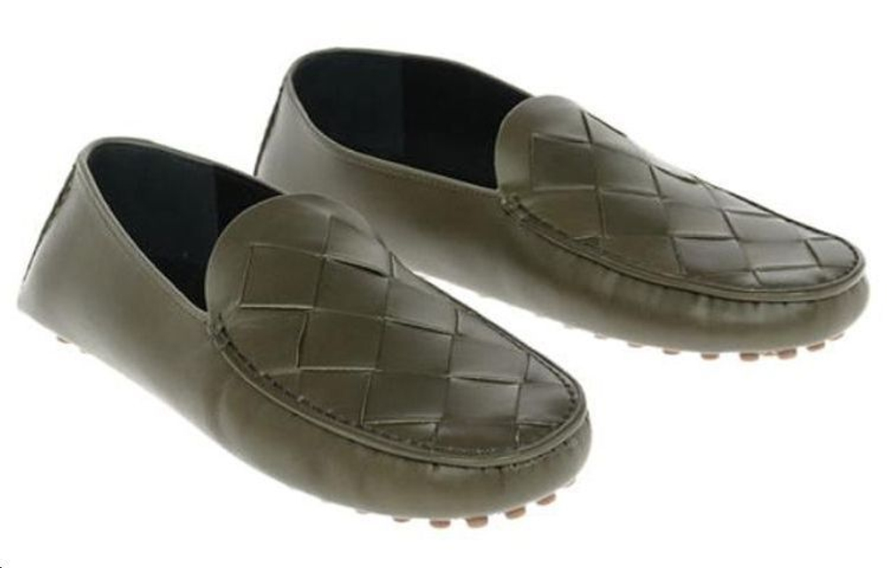 Bottega Veneta Leather Loafers Men"s Green
