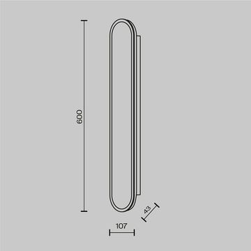 Настенный светильник (бра) 30W 2700К-4000К MOD429WL-L30BSK латунь Perlamour Maytoni