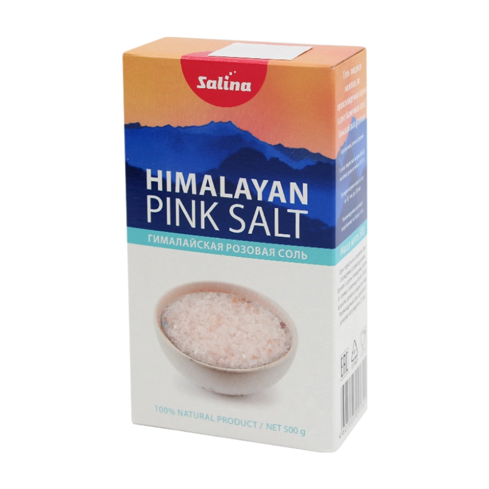 Соль Пищевая Крупная Гималайская Розовая 500гр (SALINA)