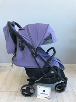 Коляска прогулочная Babalo 2024 Фиолетовый текстиль на черной раме