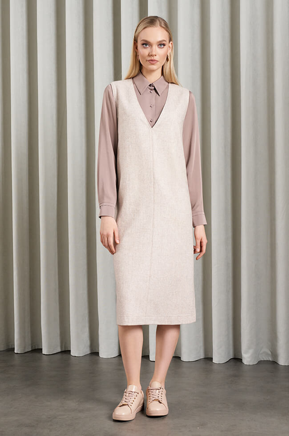 51515 Платье женское (бежевый меланж)