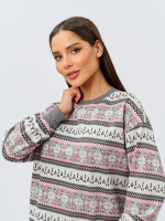 Костюм с брюками КБ-90М/серорозовая-норвежка