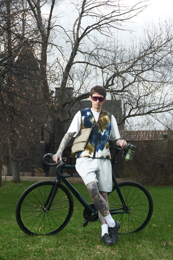 Жилет Wilderness tie-dye синий / хаки - фото 3