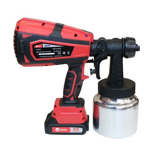 Аккумуляторный краскораспылитель EDON ASG-18