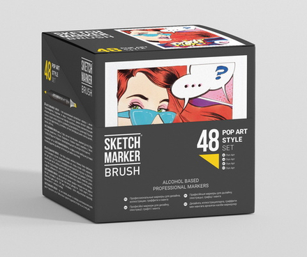 Набор маркеров SKETCHMARKER BRUSH 'Pop Art Style' 48 штук в пластиковом боксе