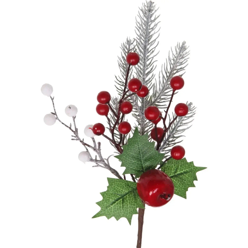 Ветка хвойная «Яблоневый этюд», 34 см