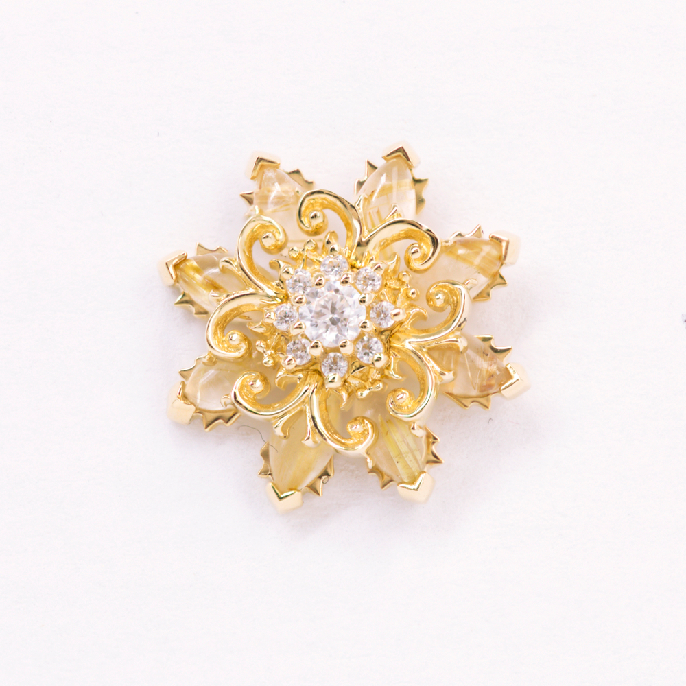 Flores jewel tops with natural stone