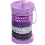 Резинки для волос детские в тубе 10шт «ЗАБАВА», горошек, цвет как на фото, d-4см (наклейка Кокетка)