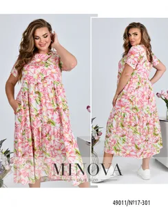 Платье 17-301-розовый Minova