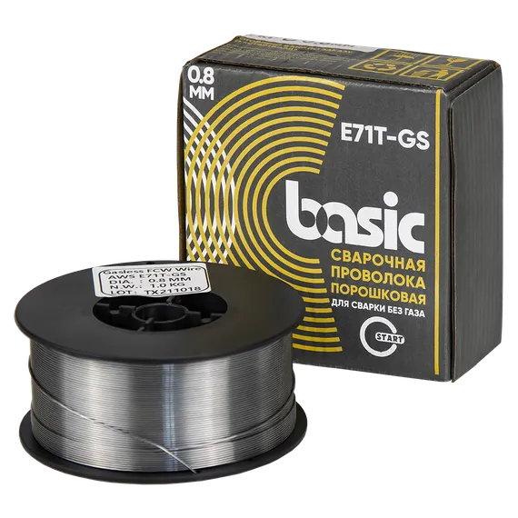 Проволока сварочная порошковая Basic E71T-GS д.0,8 (1 кг) OSA START STB7108
