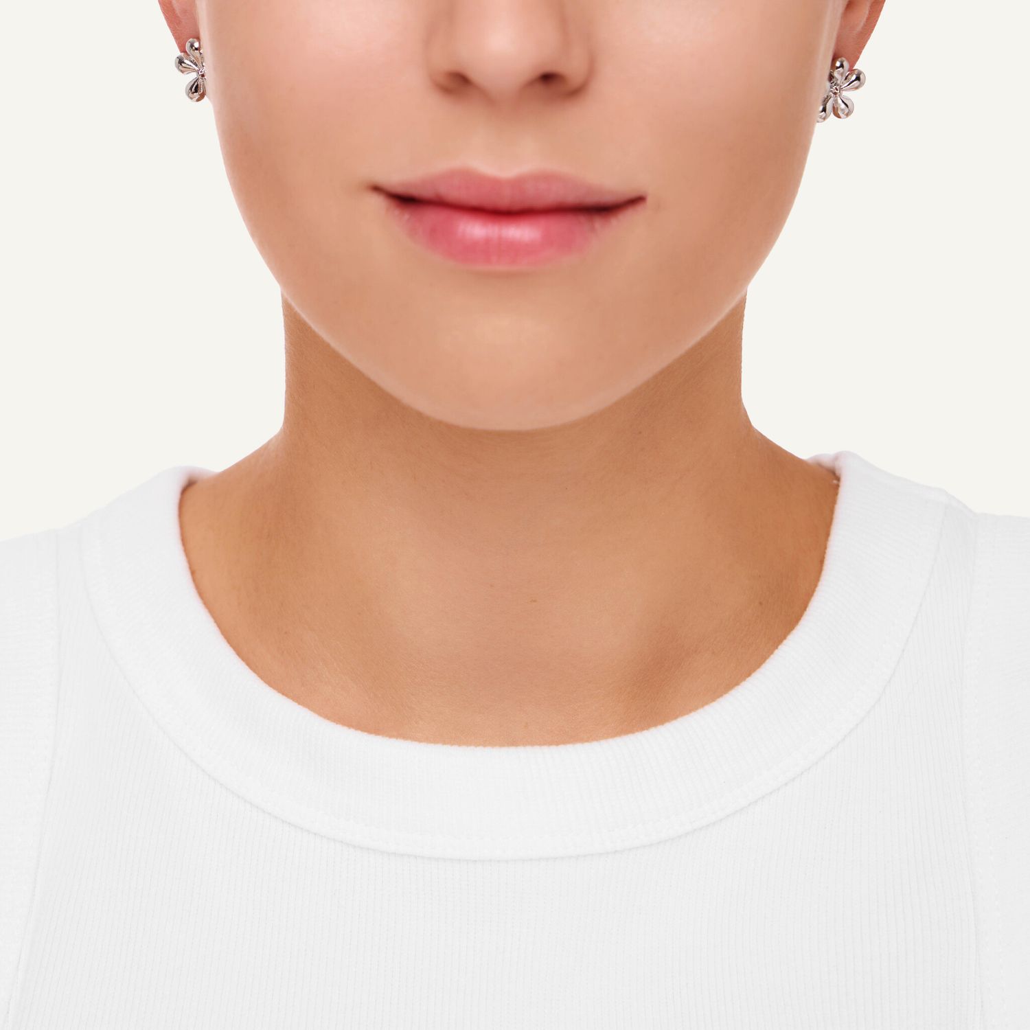 Серьги Oblong Flower Earrings – Silver