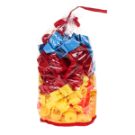 Пластмассовый игрушечный набор "Конструктор 130 деталей", пакет