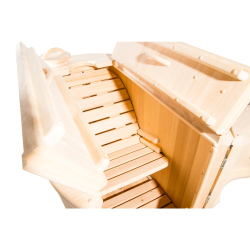 Фитобочка полулежачая НКЗ PREMIUM ЛЮКС из кедра, 115x78x140 см / 40 мм