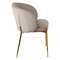 Стул Coral, серо-бежевый велюр с золотыми ножками