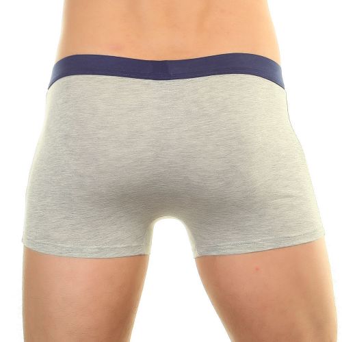 Мужские трусы боксеры серые меланж с синей окантовкой Romeo Rossi 29515