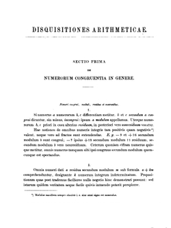 Carl Friedrich Gauss Werke. Volume 1 | C.F. Gauss