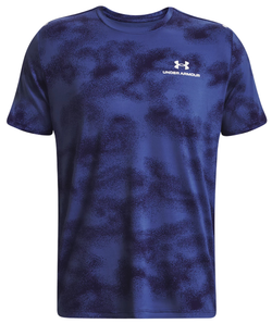 Мужская теннисная футболка Under Armour Men's UA RUSH Energy Print Short Sleeve - небесный