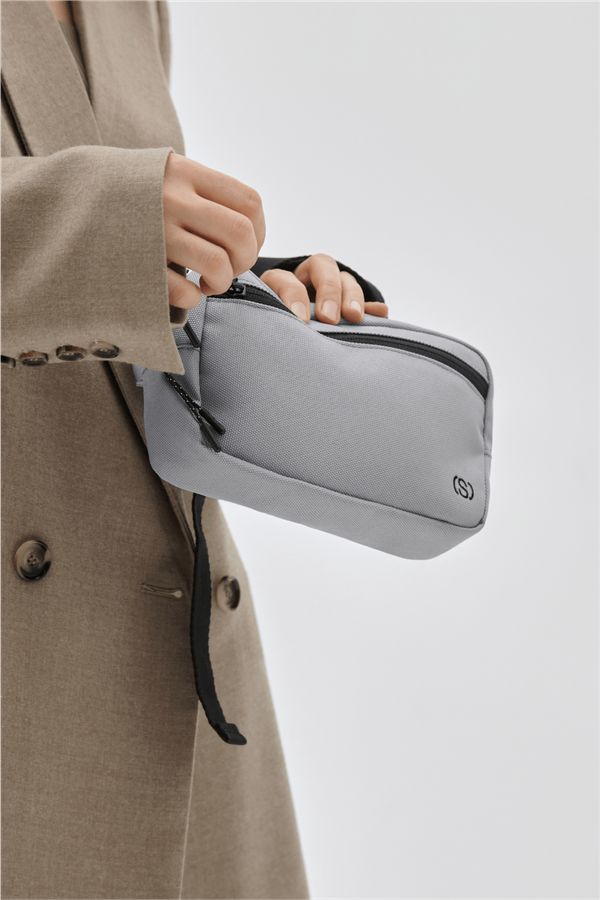 Сумка поясная Sputnik Bags INGE Серая - фото 2