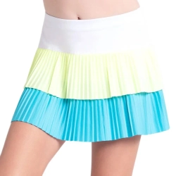 Теннисная юбка для девочки Lucky in Love Sunset Spin Doubles Pleated - parrot