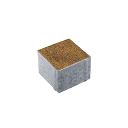 Тротуарная плитка КВАДРАТ 100х100 мм - Листопад гранит Янтарь