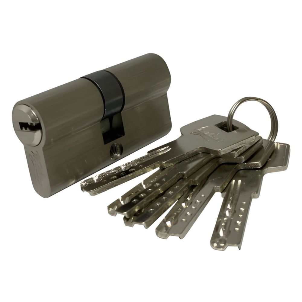 Механизм цилиндровый Z70 (35x35) SN 5 ключей (мат. никель)