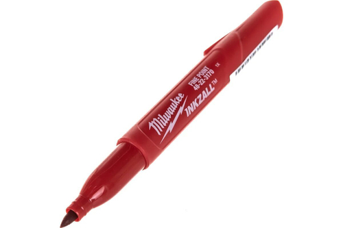 Маркер строительный Milwaukee INKZALL, 48223170, клиновидный, быстросохнущий, красный