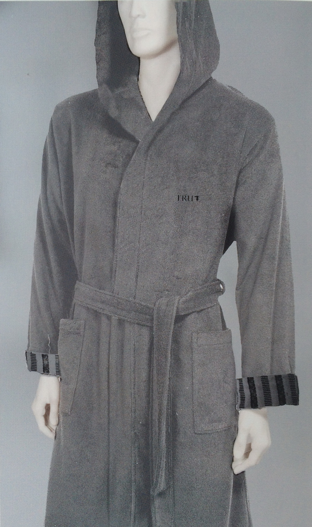 Халат махровый Trussardi Master серый Турция