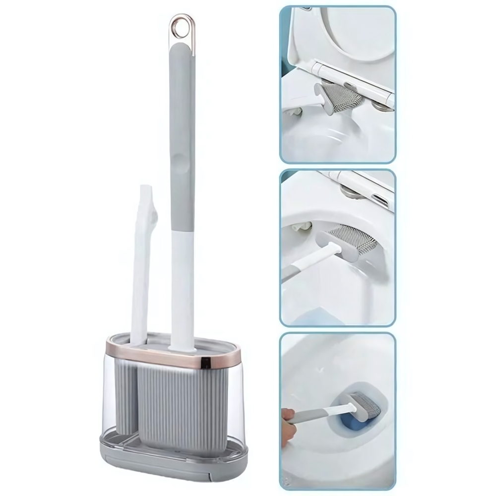 Ерш с креплением на стену «Стиль» 40 см, силиконовая щетка 8623