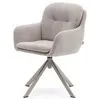 Поворотное кресло Lexa, бежевый шенилл с бежевыми ножками
