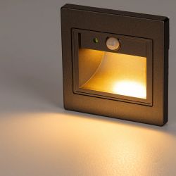 Citilux Скалли CLD005KS1 Встраиваемый светильник с датчиком движения Графит