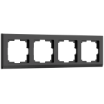 Рамка на 4 поста Stark (черный) W0041808