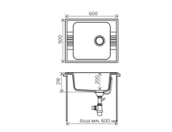 Мойка POLYGRAN F-20 песочный № 302