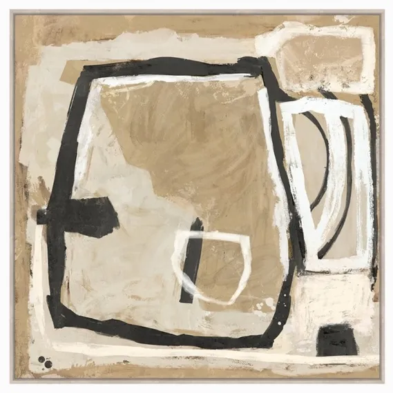 Постер Fancy 120х120 см, бежевый, коричневый, чёрный