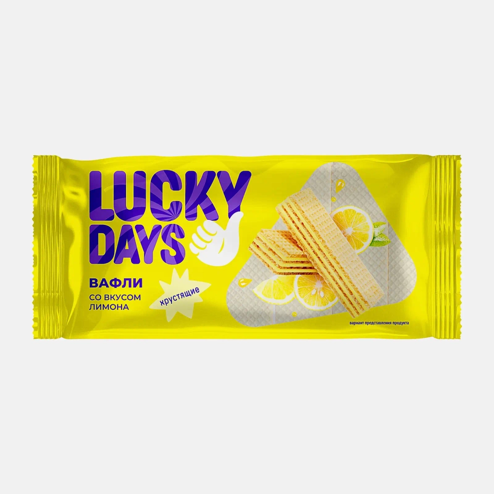 Вафли со вкусом лимона Lucky Days 200г