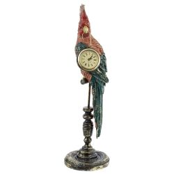 GAEM Фигурка декоративная с часами "Попугай", L13 W13 H46 см