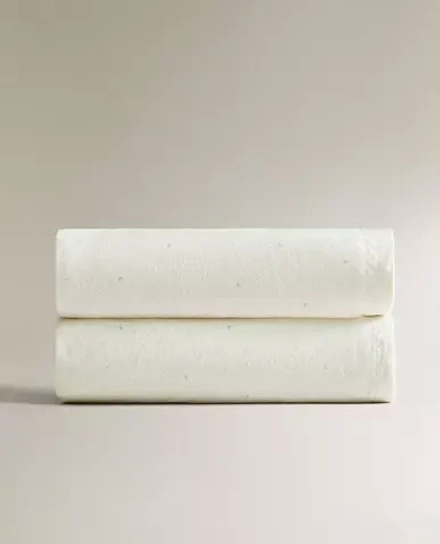 ZARA HOME ДЕТСКИЙ ФЛИСОВЫЙ ПЛЕД, ЭКРЮ